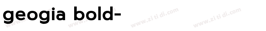geogia bold字体转换